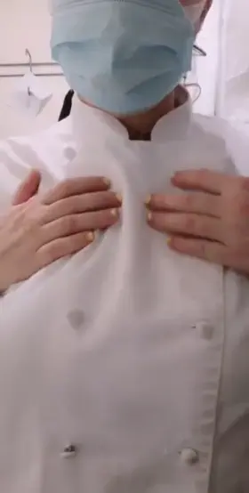 So glad my Chef coat hides these bouncy jugs or my cooks would never get anything done! [f]