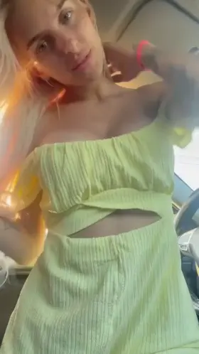 undressed in the car while friends were at a picnic)