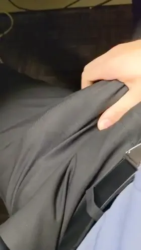 Bulging at work, can you tell that I'm not wearing underwear?