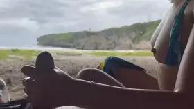 Having a little fun by the beach