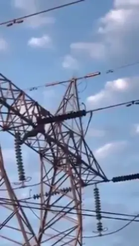 person electrocuted by power thingy