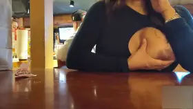 Pulling out my MILFy hooter at Hooters