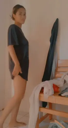 Keep spying on me and I'm gonna jump and sit on your face, naughty neighbor :P