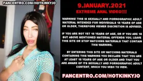 Hotkinkyjo XO speculum, belly bulge, deep dildo, anal gape & prolapse