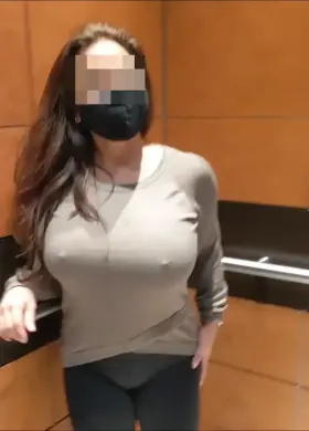 Letting co-worker get a feel of these 36DDDs