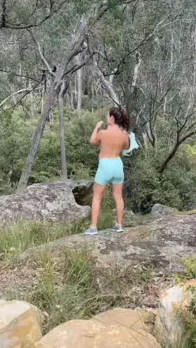 Pee break on a hike