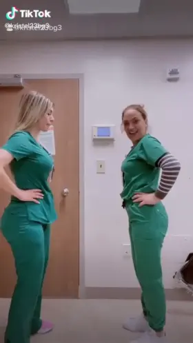 Curvy in scrubs