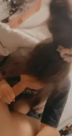 The filter makes me look cute with his cock in my hand & mouth 😘