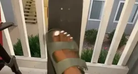 White nails in Birkenstocks