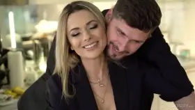 Milf with turgid nipples loves anal