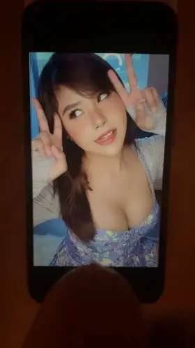 Thick load for Neeko's big tits