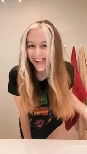 showing you what’s underneath my favorite shirt, ofc I’m smiling 😜