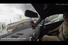 This woman is not envious and likes to share her body in public!