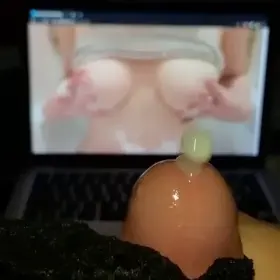 Wrapped her panties around my cock while watching her videos.