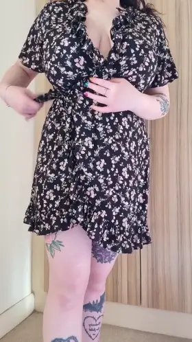 I'm excited to show you what's under my dress