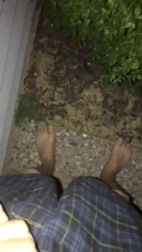 Taking a piss outside 😊