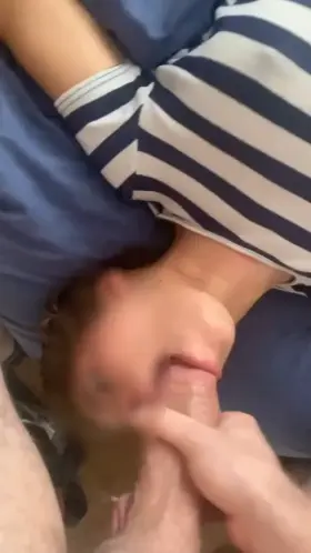 I passed out drunk after saying first one to pass out gets mouth fucked I may have done it on purpose