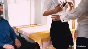 Eating Cum from Boss on Wife's Pussy 💦🍑💦 More naughty videos on my OnlyFans ❤️ Only 6.99 $ ❤️ Link in comments!