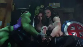 She-Hulk, Black Widow & Captain Carter - Helping Hands (Amazonium) [Marvel]