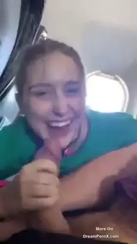 Sucking his dick on the plane