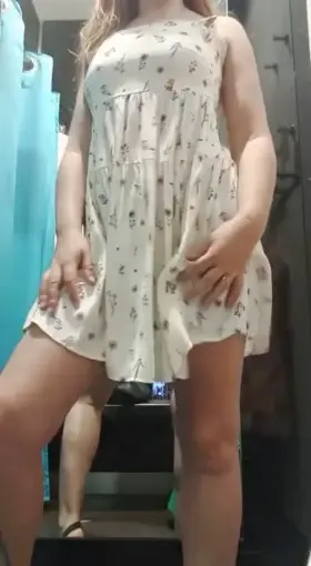 I think this dress goes perfectly with my panties...