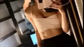 Fit cleavage and hard nipple