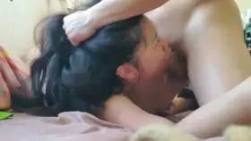 Loud and sloppy just how I love to throat his cock