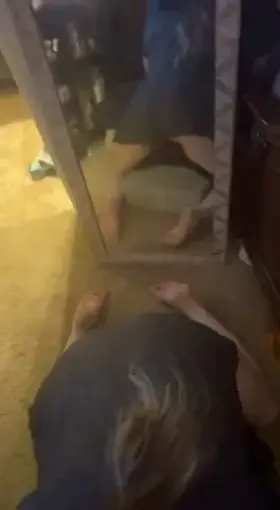 Perfect mirror view of me deepthroating