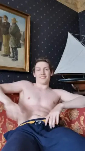 Taking it out to stroke it