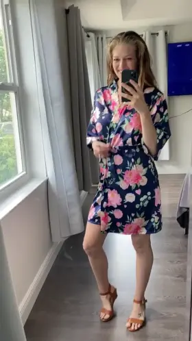 What's under my mom robe...