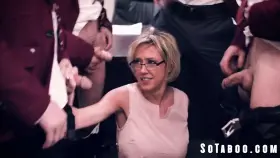 Helpless teacher gangbanged in detention