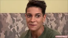 Fit, buzzcut, military chick gets fucked (x-post r/butchporn)