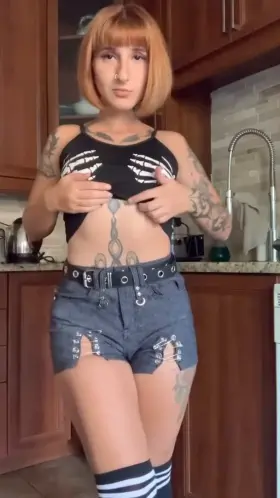 Tiny A cup titties with a dump truck in the back