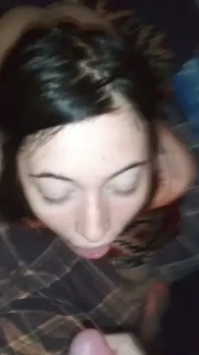 CumSlut knows Daddy's cum is a compliment for her pretty face