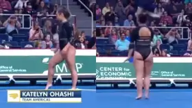 Katelyn Ohashi at the Aurora Games. (2019)