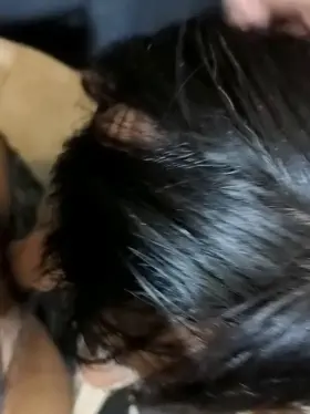 Asian obediently wetting Arab daddy's cock