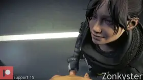 Wraith giving a handjob (Zonkyster) [Apex legends]