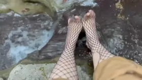 Brrr, the water was so cold!