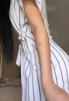 Latina strips before she fucks two black clocks