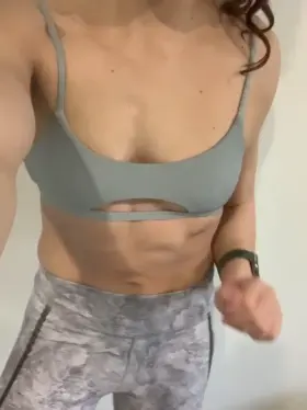 Hanging out in my active wear after the gym