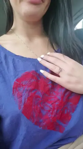 Had to get myself off quickly in the car