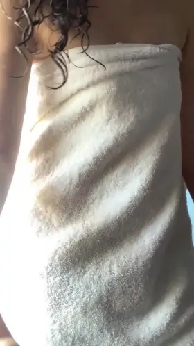 I think you'll like the way I drop my towel for you