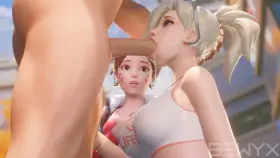 dva watch Mercy blowjob ( Bewyx )[overwatch]