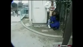 Vintage - Japanese Girl Giving A Blowjob Outdoors At A Public Park