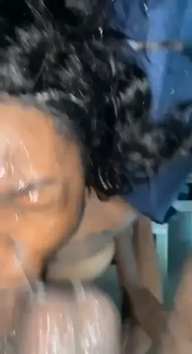 Ebony Ebony Couple Face Fuck Hardcore Sloppy Throat Fuck Porn GIF by theonlyone999