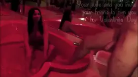 Your Wife's 3-Way MMF Valentines' Day, Take 1: Getting Filmed by Your Friend