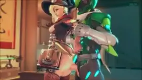 Mercy Overwatch Enjoying Cock