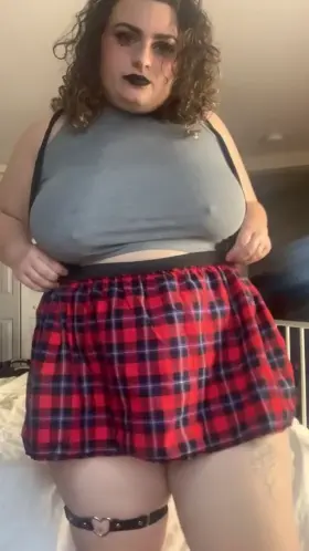 ever fantasized about a chubby goth schoolgirl coming to sit on your cock?