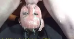 This is disgusting but I can’t help but love it when they puke gallons! Face is completely squashed!🍆💦