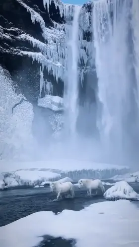 This Majestic Waterfall at Skógafoss, Iceland